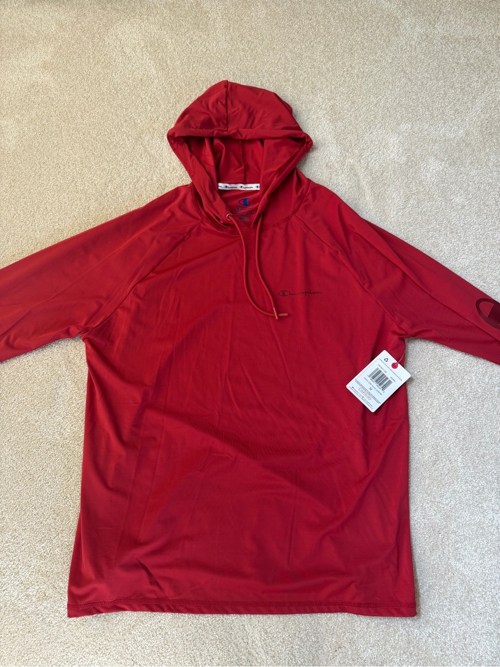 Champion Men’s Red Hooded Pullover